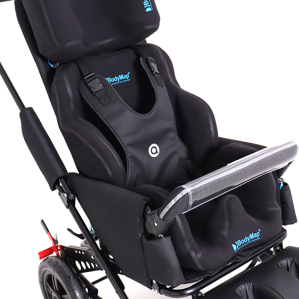 Wyjątkową zaleta wózka Racer evo BodyMap jest idealne połączenie konstrukcji wózka oraz podciśnieniowego systemu BodyMap® 